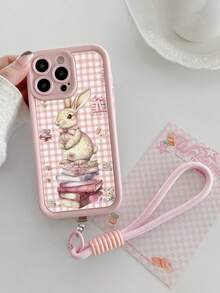 Easter Bunny Pink Plaid Floral Painted Textured Shockproof Phone Case Compatible With IPhone 14, 14 Pro, 14 Pro Max, 13, 13 Pro, 13 Pro Max, 11, 11 Pro Max, 12, 12 Pro, 12 Pro Max, XR, XS, 15, 15 Pro, 15 Pro Max, 16, 16 Pro, 16 Pro Max, 17, 17 Pro, 17 Air, 17 Pro Max, Galaxy S24, A04, A12, A13, A14, A23, A24, A32, A33, A51, A52, A53, A54, A72, S20 FE, 9, 9A - Multicolor - View 4