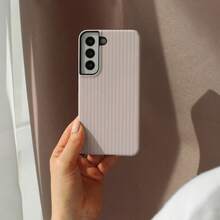 Pink Striped Shock-Proof Phone Case, Suitable For IPhone 17/16/15/14/13/12/11 Pro Max/Pro Plus/12 Mini/13 Mini, Galaxy S26 S25 S24 S23 S22 S21 Plus Ultra - Light Pink Stripes - View 8