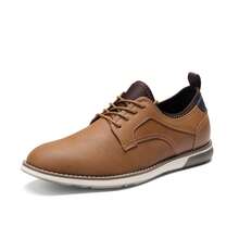 Men's Casual Oxfords Sneaker For Business Formal Dress Brown Shoes - màu nâu - Xem 2