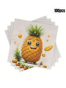 New Style Napkins Fresh Lemon Print Holiday Party Restaurant Decoration Disposable Square Towel Paper Towel - Multicolor - View 13