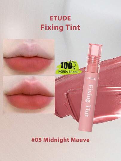 ETUDE 05 午夜紫哑光唇釉，轻盈不拔干配方，丝绒慕斯质地，持久显色，打造精致哑光妆效，柔焦唇妆，韩式彩妆，4克/0.14盎司