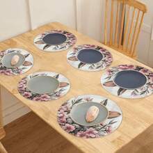 4 pezzi di tovagliette pasquali, con simpatico motivo a coniglio e decorazioni floreali, adatte per feste, pranzi, decorazioni natalizie e decorazioni pasquali. Dimensioni: 38*38cm, adatte per decorazioni stagionali domestiche, decorazioni tavola per le feste, stile country, materiale lavabile, ideali per decorazioni tavola per le feste e intrattenimento domestico, ottimo anche come regalo. - Multicolore - Visualizzare 6