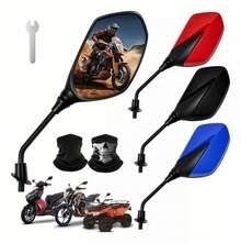 2 Pcs Universal Motorcycle Mirrors, Motorcycle Accessories, Motorcycle Rearview Mirror - A - View 4