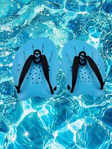 1 Pair Adjustable Swimming Hand Paddles - Suitable For Swimming Training, Unisex - Multicolor - View 4