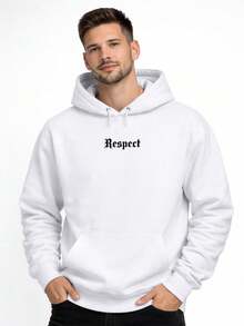 Men's Respect Angel Kangaroo Streetwear Sweatshirt Launch 2024 Immediate Shipping - White - View 3