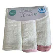 Kit de Paninhos de Boca Power Sec - Laço Bebê (3 unidades) - várias cores - Rosa Bebê - Visão 2