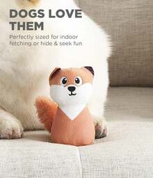 Outward Hound Squeakin' Fox Hide A Puzzle Plush Replacement Dog Toys - 3 Pack - ColorD - 查看 1