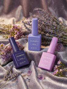 GMUME Bộ 3 lọ sơn gel màu tím gradient 15ml, màu tím đậm, tím oải hương, tím hoa cà, phong cách ma thuật phù thủy Halloween mùa xuân, kiểu dáng thanh lịch huyền bí, bộ sơn gel UV LED dễ tháo. - Nhiều màu - Xem 5