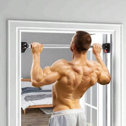 SPORTNOW Pull Up Bar Doorway, 75-92cm Length Adjustable, Max Load 200kg,  Adjustable Pull Up Bar, Portable Workout Equipment, Pull Up Station, Exercise Bar, Fitness Enthusiasts