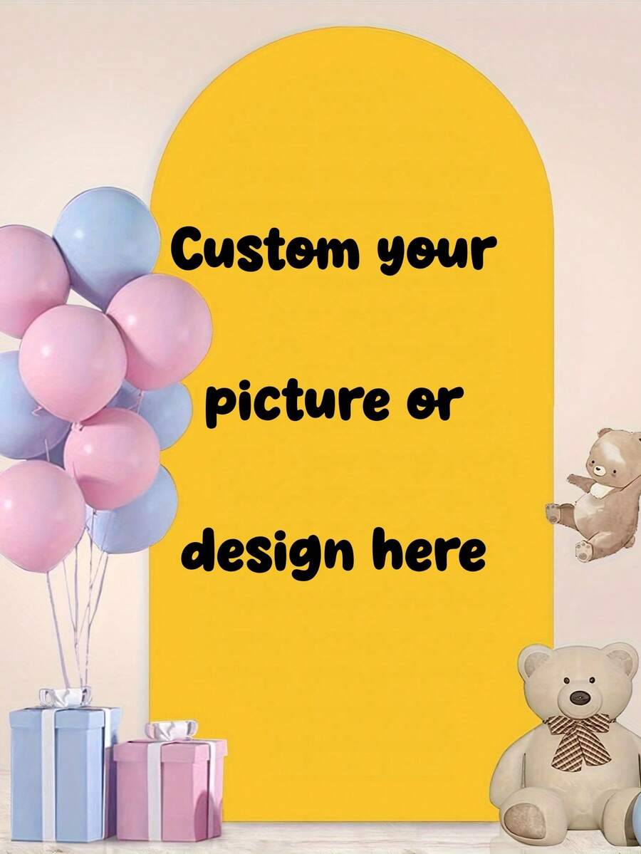 Customized Personalized Arch Canopy Shade, Personalized Wedding Arch Backdrop Canopy, Can Add Text, Images Or Logos, Suitable For Mother's Day, Father's Day, Valentine's Day, Weddings, Birthdays And Other Occasions As Personalized Anniversary Gifts - Multicolor - View 1
