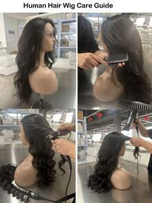 30 Inch Body Wave Lace Front Wigs Human Hair Pre Plucked 13x4 Hd Transparent Lace Frontal Body Wave Human Hair Wig For Women 200 Density Natural Black Bye Bye Knots Cheap - Natural Black - 查看 9