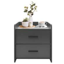 YUNRUX Nattduksbord - Grå - Visa 1