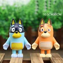 Bluey 家庭与朋友迷你可动关节卡通人物模型摆件，创意小摆件收藏品，家庭、朋友、卡通人物和可爱狗狗模型，汽车装饰 - 彩色 - 查看 12