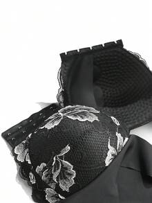 Bộ 2 áo ngực cỡ lớn thêu họa tiết hoa, cài trước - Họa tiết hoa ngẫu nhiên, thích hợp mặc hàng ngày. - Nhiều màu - Xem 5