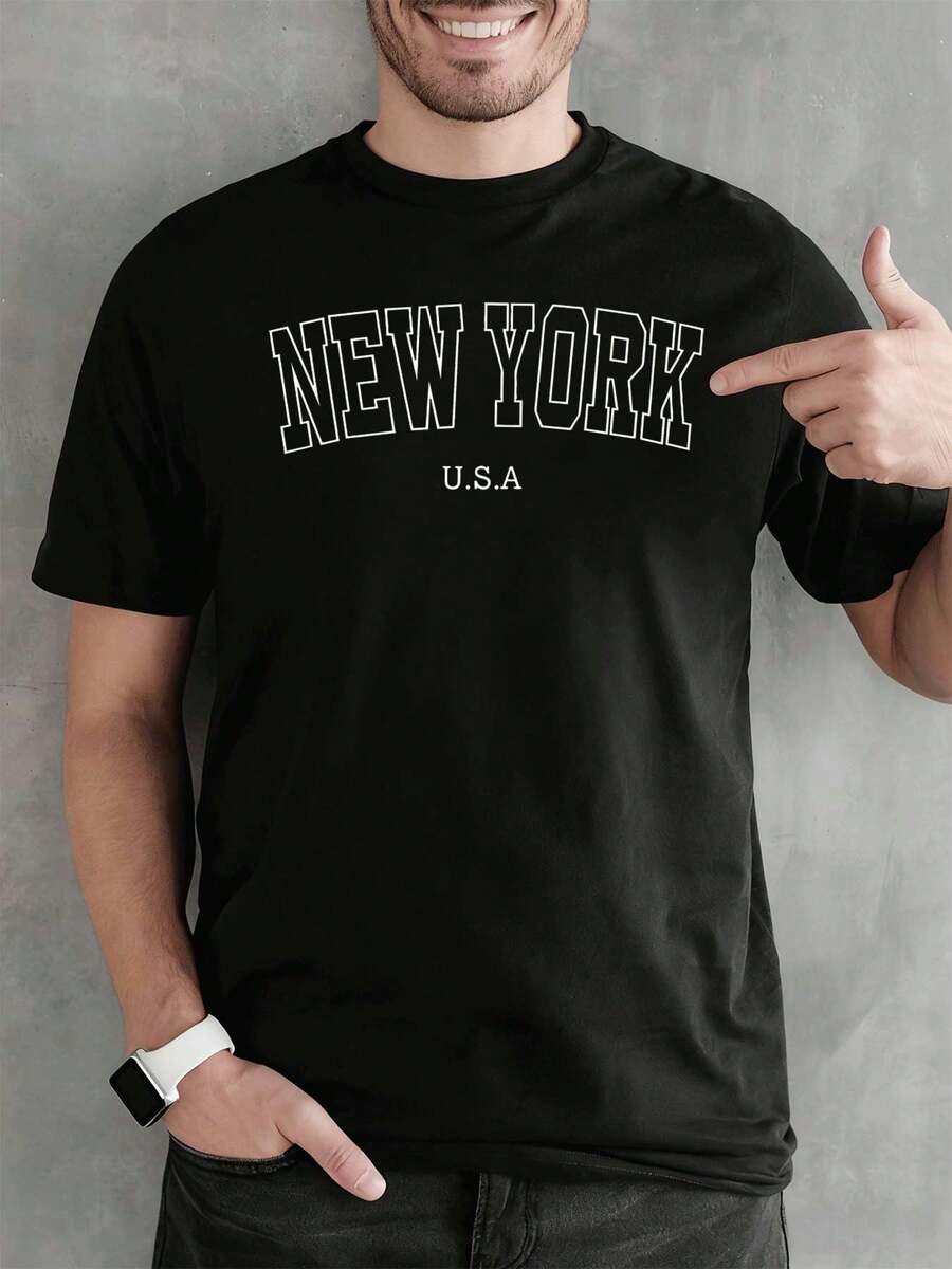 T-shirts pour hommes - Noir - Voir 1
