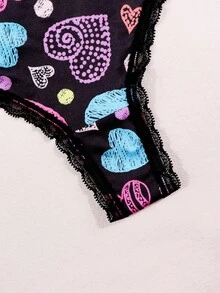 Dircho 3pcs Women's Vibrant Abstract Print Thong Set, Ultra-Soft Skin-Friendly High Stretch Underwear Designed For All-Day Comfort And Bold Daily Style - Multicolor - View 10
