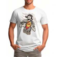 Chesperito Chapolin Chaves T-Shirt Drawing Series Movie Blouse Shirt Unisex 100% Cotton New Release Shipping Various Colors!! PLUS SIZE - 白色 - 查看 2