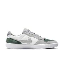 Nike 男子SB FORCE 58經典復古低筒運動休閒滑板鞋 - 白色/灰色/綠 色 - 查看 4