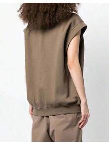 Essentials V-Neck Vest Brown (192SU225054FW) Women's Size XXS-2XL   Non-Binding V-Neck Design, Sports Minimalism, Transitional Season Undershirt Airy Wool Material, Universal Layering - màu nâu - Xem 4