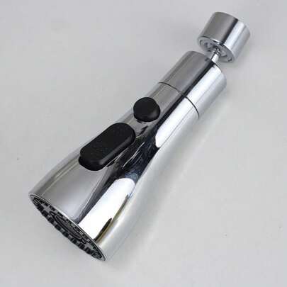 1PC [360 Degree Swivel Faucet Spray Nozzle] Kitchen Tap Extension Head Anti Splash Water Booster Pull Down Sprayer 3 Spray Settings High Pressure Saving Water Universal Adapter Aerator Attachment For Sink Washing Food Dish Cleaning Bathroom Use