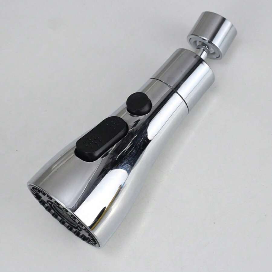 1pc 360° Rotating Faucet Sprayer Head Extender, 3 Spray Modes High Pressure Water Saving Faucet Adapter, Universal Fit For Kitchen Sink Washing Vegetables Dishes Hands