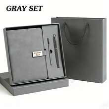 1 Set Personalized A5 Journal And Pen Set | Custom Notebook For Men And Women | For Office School & Daily Notes | Personalized Gift - Black - View 13