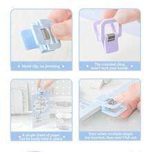4pcs Colorful Mini Cube Clips, 180° Rotatable Hanging Clips With Stand For Memo, Snack Bags And Bookmarks - Multicolor - View 5