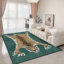 Black Leopard Runner Rug Washable Cheetah Print Area Rugs For Kitchen Hallway Porch Balcone Luandry Room Bedroom Non-Slip Animal Skin Carpet , Modern Abstract Art Carpet 84*60inch/31*20inch,Perfect Choice For Gift ,Stylish And High-Quality Rugs, Perfect For  Decorations And GiftsHome Decor, The Best Choice For Gothic-Style Birthday Gifts - 後 G# - 查看 1