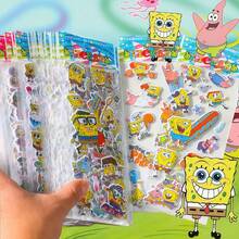 SpongeBob SquarePants 新款卡通贴纸，防水可重复使用贴纸书 - 彩色 - 查看 13