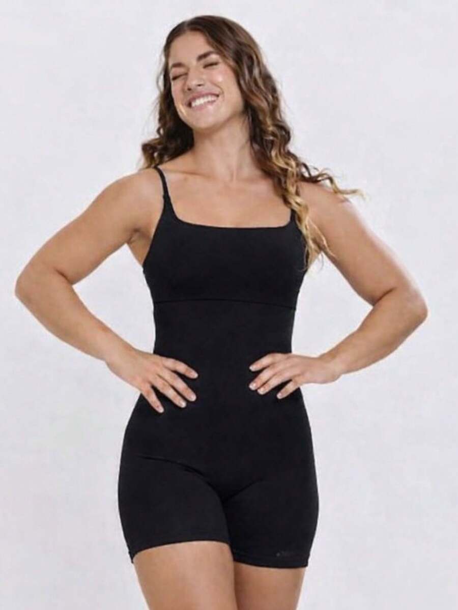 SW Jumpsuit Zero Transparency Sexy Casual Backless / Bare Back Vacation - Negro - Ver 1