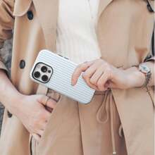 浅蓝色条纹防震手机壳，适用于 17/16/15/14/13/12/11 Pro Max/Pro Plus/12 Mini/13 Mini，Galaxy S26 S25 S24 S23 S22 S21 Plus Ultra - 淺藍色條紋 - 查看 6