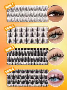 400 piezas Libro de pestañas individuales Extensiones de racimos Pestañas postizas DIY en casa Extensiones de racimos de pestañas Maquillaje Racimos de pestañas, Racimos de pestañas, Pestañas individuales, Pestañas, Pestañas postizas - D - Ver 7