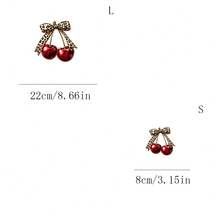 1pc/2pcs/3pcs Leopard Print Cherry Heat Transfer Printing Patch, DIY Ironing Fabric Sticker, Suitable For T-Shirts, Hoodies, Baseball Caps, Canvas Bags - L+S - View 1