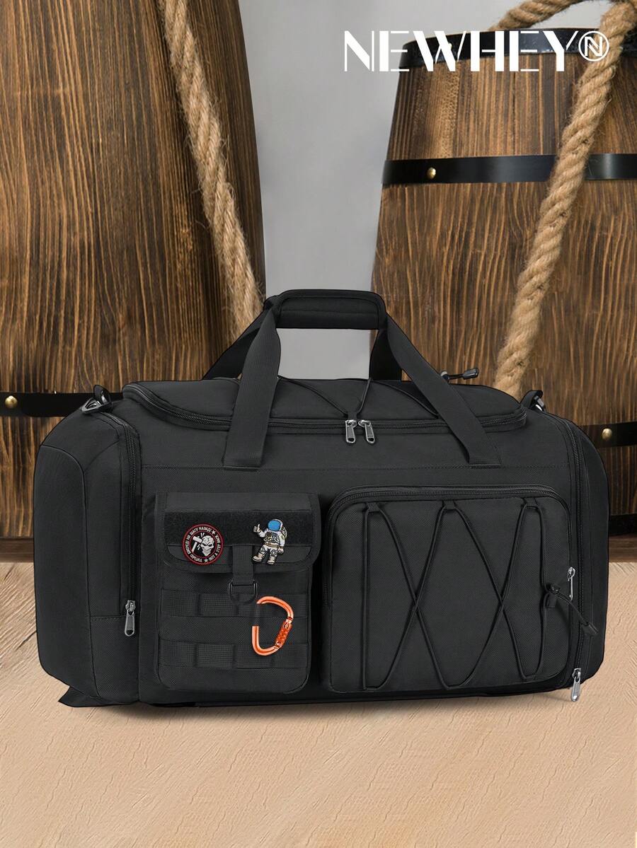 NEWHEY 男士三合一健身包 45升运动旅行包，带鞋仓，健身锻炼背包，可作随身周末旅行包或过夜旅行包