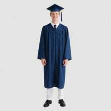 2026 Unisex Matte Graduation Gown And Cap Set With Tassel For Middle High School Bachelor - Navy - View 6
