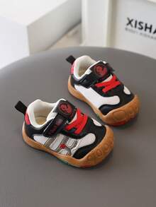 1 par de zapatos de caminar transpirables con suela blanda y antideslizante para niños/niños pequeños, unisex - Negro - Ver 3