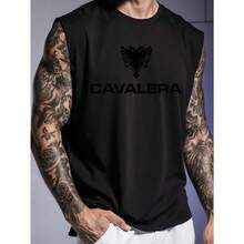 Cavalera Shirt. Tank Top, Muscle Shirt, Streetwear Shirt, Cotton, Sleeveless, Longline - 黑色 - 查看 2