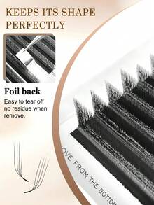 12 Rows U-Shaped 3D 4D 5D Eyelash Extension, New Velvet & Silk U-Shaped W-Curl Flare Lightweight & Fluffy Faux Mink False Eyelashes - LU(M) - View 6