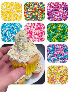 85g/3oz hạt ngọc trai nhỏ nhiều màu sắc dùng để trang trí bánh, thích hợp để trang trí bánh cupcake, bánh donut, kem và bánh ngọt. Tuyệt vời cho việc trang trí bánh tại tiệm bánh, cũng như các bữa tiệc sinh nhật, đám cưới, Giáng sinh, Halloween và các bữa tiệc theo chủ đề. Chỉ dùng để trang trí, không ăn được. - Nhiều màu - Xem 3