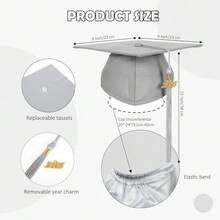 2026 Unisex Matte Graduation Gown And Cap Set With Tassel For Middle High School Bachelor - Gray - View 5