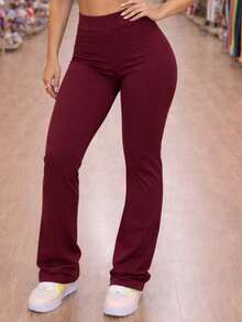 Basic Flare Ballerina Leggings Without Pockets - Burdeos - Ver 5
