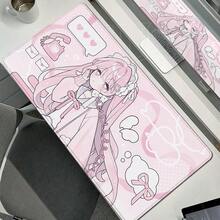 Pink White Mousepad Cute Anime  Mouse Pad Office PC Keyboard Desks Decort Desk Mat Office Accessories Laptop E-Sports Carpet - PINK-2 - 查看 11