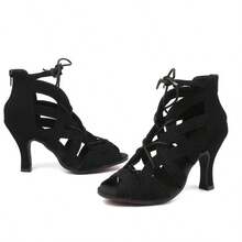 Women's High Heels, Dance Shoes, Latin Dance, Ballroom Dance, Rumba Cha Cha, Fashion, Sexy Women's Shoes - Black - View 14