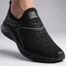 Adult Orthopedic Flat Sole Sneakers, Lace-Free, Easy To Put On, Lightweight For Daily Activities And Walking, Breathable Flat Sole, Sizes 34 To 43 - màu đen - Xem 6