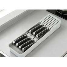 1个多功能厨房沥水刀架，塑料刀具收纳盒 - 彩色 - 查看 4