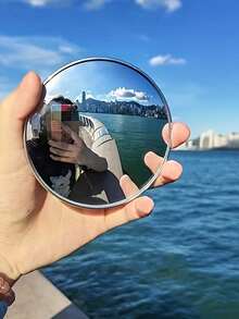 Tragbarer Handhandspiegel mit Blumendekoration - Glatter Kunststoff Selfie-Spiegel, kompakter runder Fotorequisit geeignet für Vlogging, Fans und Social-Media-Fotos - Reiseessentiell - Verschiedenfarbig - Übersicht 5