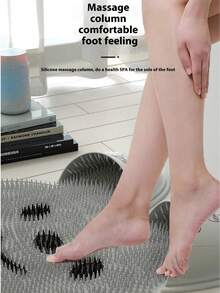 Multifunctional Silicone Bathroom Mat - Foot Scrubber Mat, Anti-Slip Massage Mat, Suitable For Shower, Anti-Slip Bathroom Mat, Shower Foot Scrubber Mat, Dead Skin Remover Mat, Rabbit Shaped Silicone Massage Foot Mat, RV Essential, Home Bathroom Essential, Rabbit Shaped Silicone Bathroom Mat - Multicolor - View 7