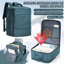 40*30*20cm Mochila de viaje con compresión al vacío, con bomba portátil, bolsa de viaje al vacío sellada de 35L, con sistema de vacío, bolsas de compresión transparentes, cubos de embalaje, múltiples bolsillos, tamaño aprobado por aerolíneas, mochila práctica para estudiantes y viajes al aire libre, disponible en varios colores - Multicolor - Ver 14