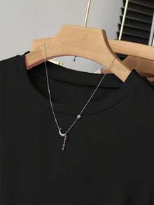 A Simple Solid-Color Short-Sleeved T-Shirt Set For Women, Suitable For Daily Wear And Easy To Match With Various Outfits. Includes 1 Piece - Multicolor 9 - View 4