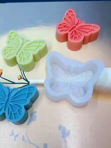 1个新款3号蝴蝶硅胶模具，小型蝴蝶DIY香氛石石膏扩香器硅胶模具 - A-白色 - 查看 5